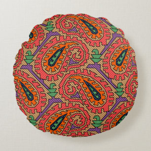 Traditional Allover Geometricalart, background, de Round Cushion