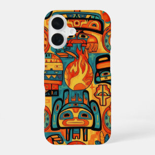 TRADITIONAL AMERICAN INDIAN ART iPhone 16 CASE