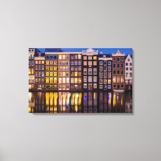 Traditional Amsterdam Architecture Canvas (Front)
