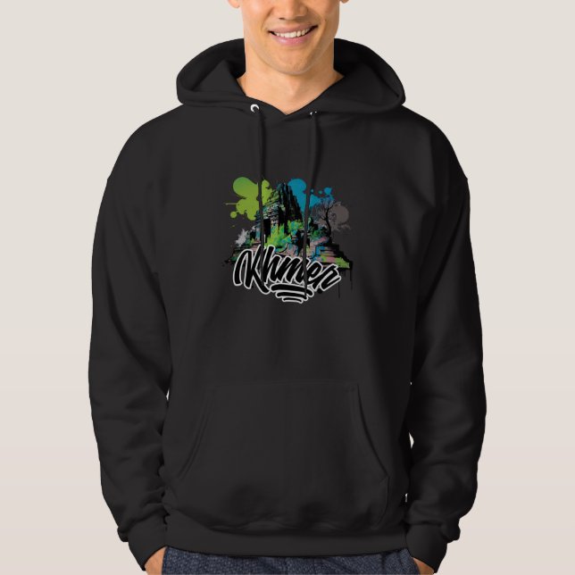 Traditional Angkor Wat Temple Khmer Cambodian Urba Hoodie (Front)