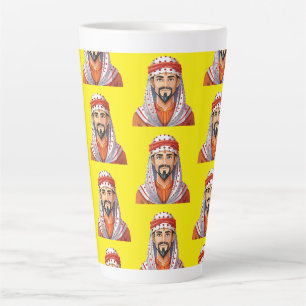 Traditional arabic or muslim hat latte mug