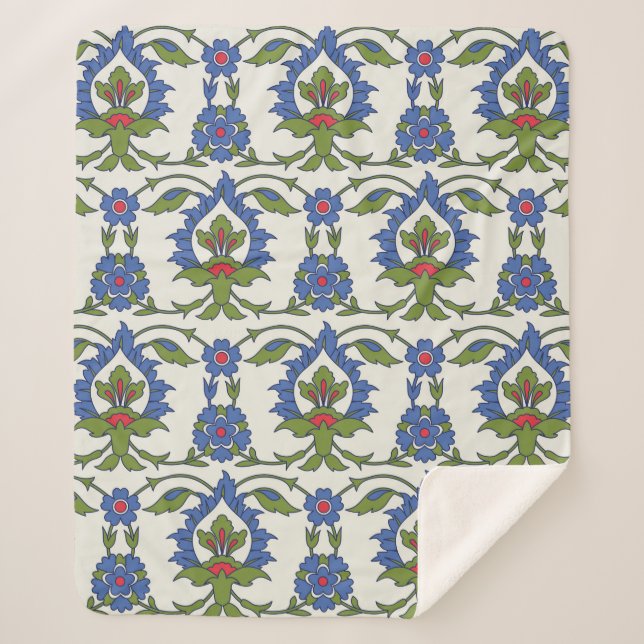 Traditional Arabic seamless ornament. Turkish, Izn Sherpa Blanket (Front)