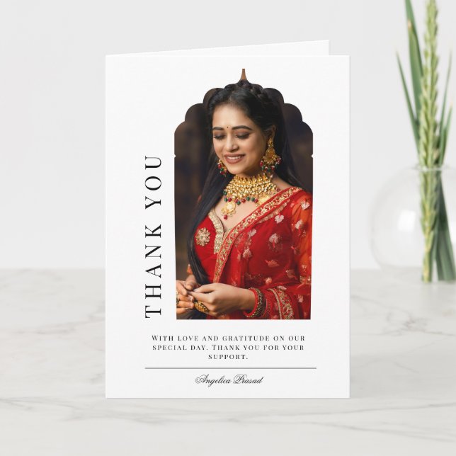 Traditional Arch Folded Thank You Card (Front)