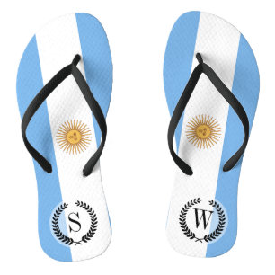 Traditional Argentina Flag Flip Flops