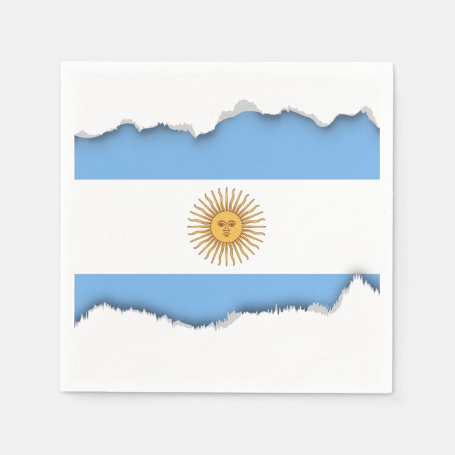 Traditional Argentina Flag Napkin (Front)