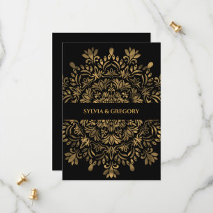 Traditional Art Deco ethnic elegant luxury wedding Save The Date