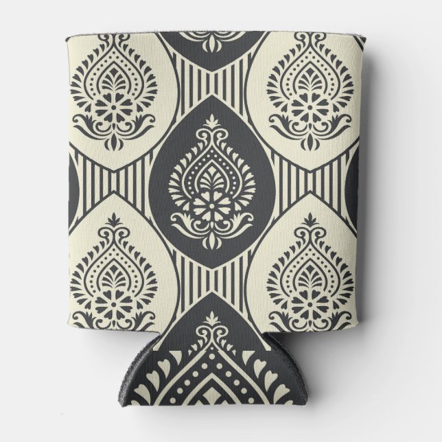 Traditional Asian damask, seamless pattern Can Cooler (Front)