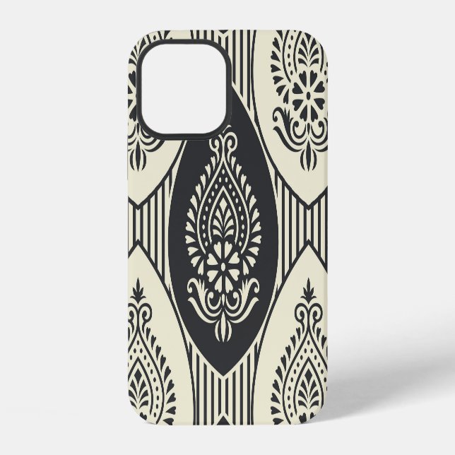 Traditional Asian damask, seamless pattern iPhone Case (Back)