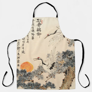 Traditional Asian painting: classic art. Apron