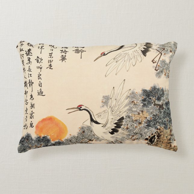 Traditional Asian painting: classic art. Decorative Cushion (Front)