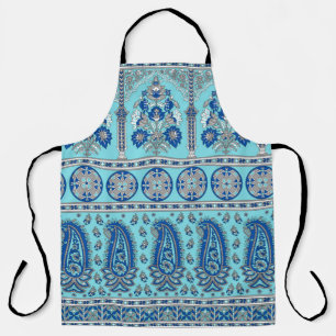 Traditional Asian paisley border design Apron