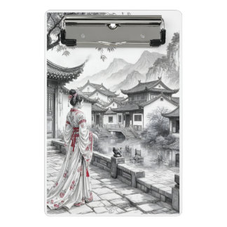 Traditional Asian Village Clipboard