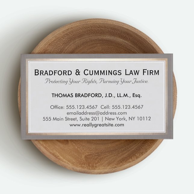 Traditional  Attorney Law Firm  Business Card (Creator Uploaded)