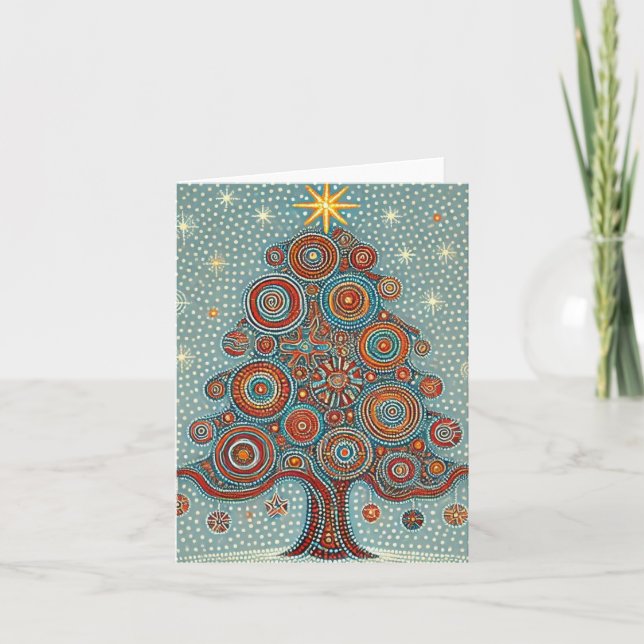 Traditional Australian Art Christmas Card (Front)