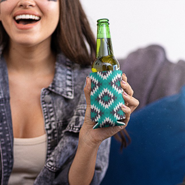 Traditional Aztec Pattern Can Cooler (can cooler)