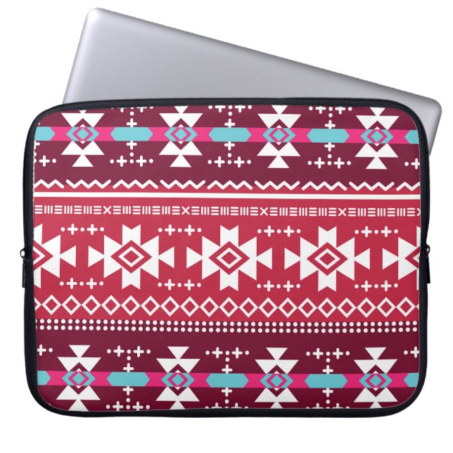 Traditional Aztec seamless tribal folk art pattern Laptop Sleeve (Front)