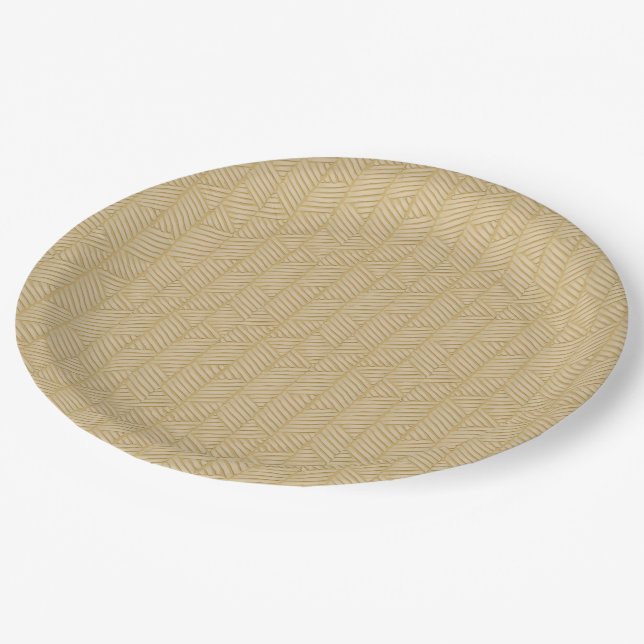 Traditional bamboo paper plate (Angled)