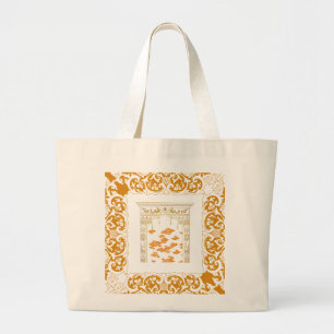 Traditional batik large tote bag