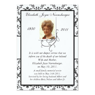 Death Announcement Cards & Invitations | Zazzle.co.uk