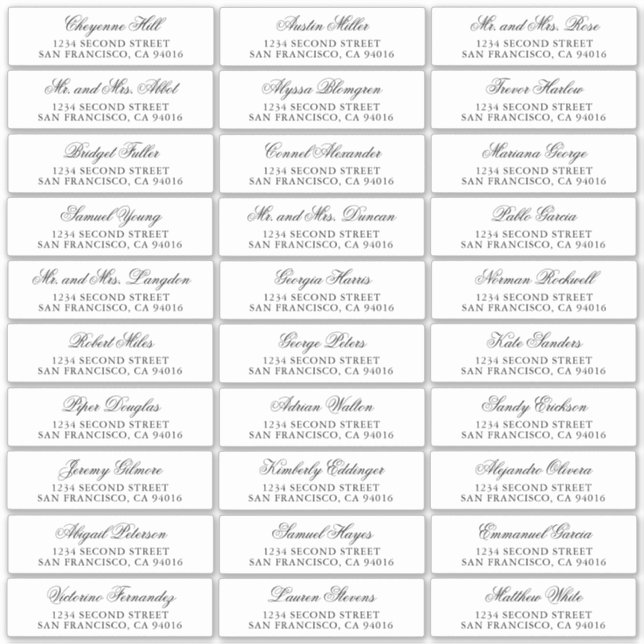 Traditional Black and White Formal Elegant Wedding (Front)