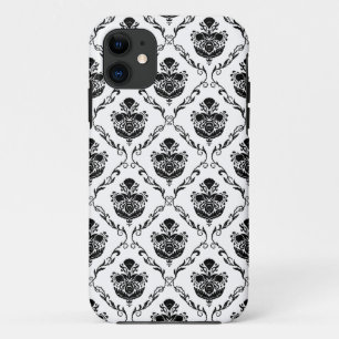 Traditional Black Damask iPhone 11 Case