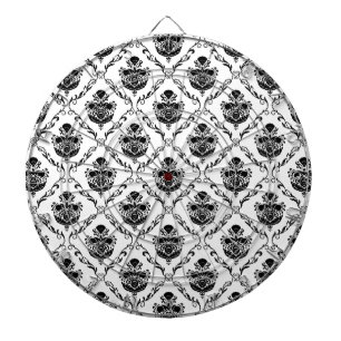 Traditional Black Damask Dartboard
