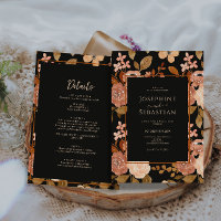  Traditional Black Floral All In one Boho Wedding