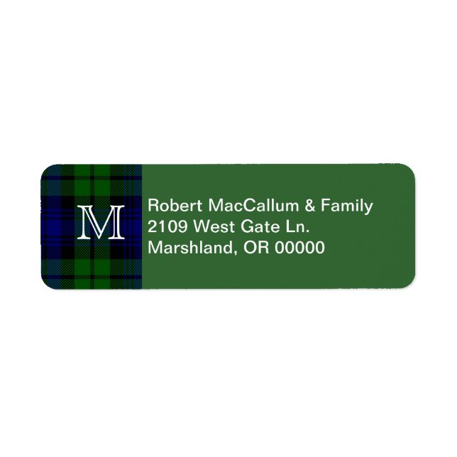 Traditional Black Watch Tartan Plaid (Front)