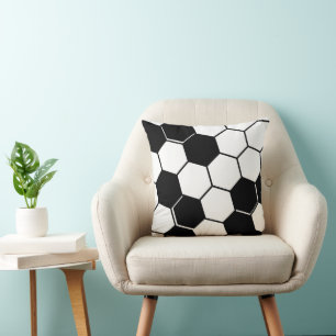 Traditional Black & White Honeycomb Cushion