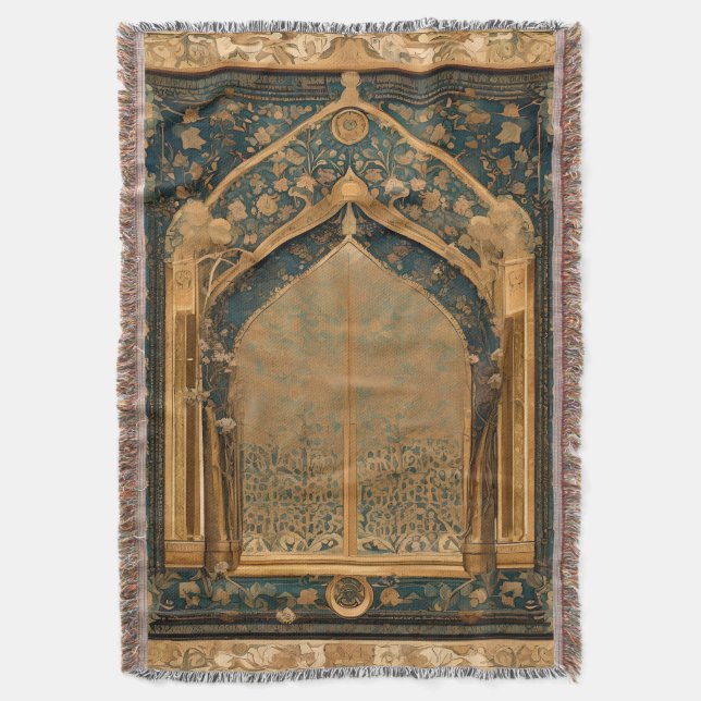 Traditional blanket thrown for muslim prayer (Front Vertical)