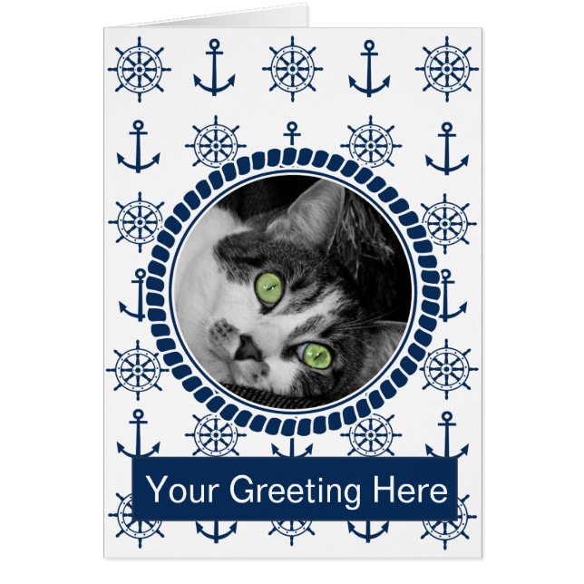 Traditional Blue and White Nautical Design (Front)