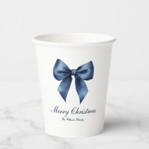 Traditional Blue Knot Christmas Paper Cups