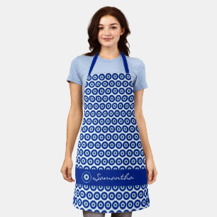 Traditional Blue Nazar Evil Eye Charm Apron