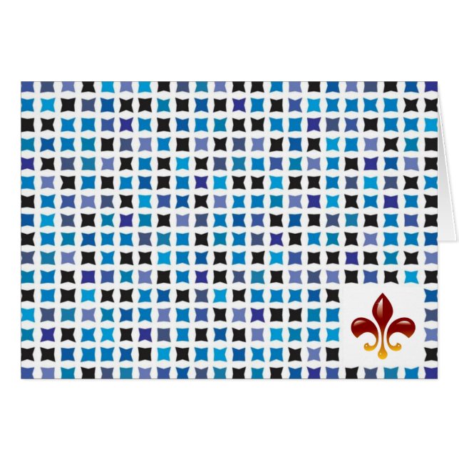 Traditional Blue Note Cards (Front Horizontal)