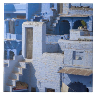 Traditional blue painted house, Jodphur Tile