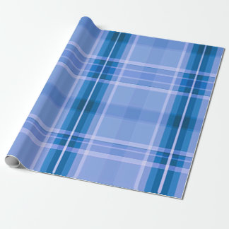 Traditional Blue Plaid  Wrapping Paper