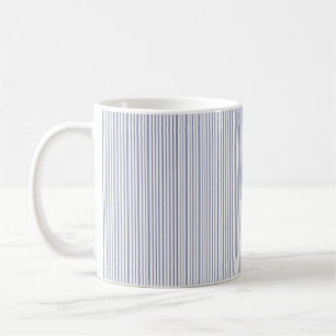 Traditional Blue Stripes Christmas  Coffee Mug