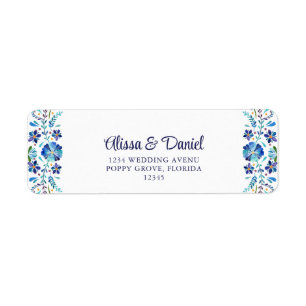 Traditional Blue Talavera Floral Wedding 