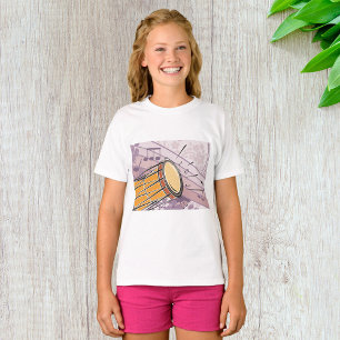 Traditional Bongo Drum With Music Notes T-Shirt