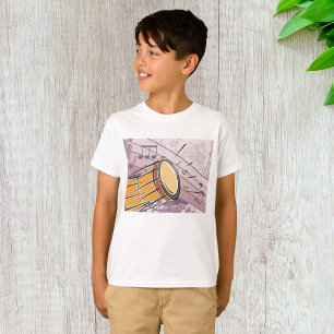 Traditional Bongo Drum With Music Notes T-Shirt
