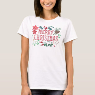 Traditional Botanical Christmas (white) T-Shirt