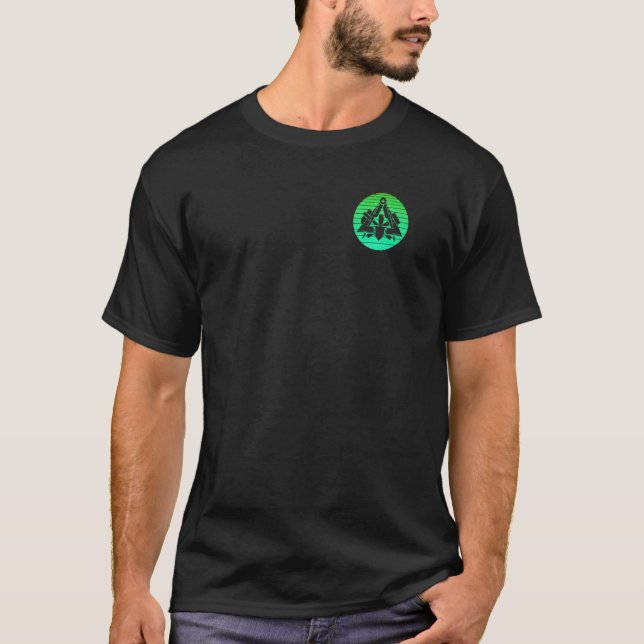 Traditional Bricklayer Retro Style Green On Chest T-Shirt (Front)