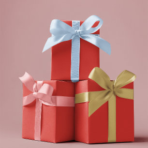 Traditional - Bright Red - Wrapping Paper Sheets