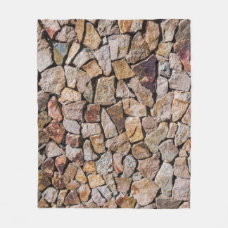 Traditional Broken Stone Pile Walls Fleece Blanket