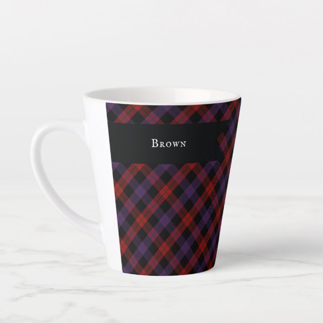 Traditional Brown Grady Highland Plaid Latte Mug (Left)