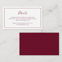 Traditional Burgundy Elegant Wedding