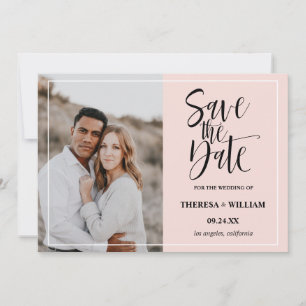 Traditional Calligraphy Photo Wedding Save The Date