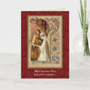 Traditional Catholic Bridal Wedding Invitation
