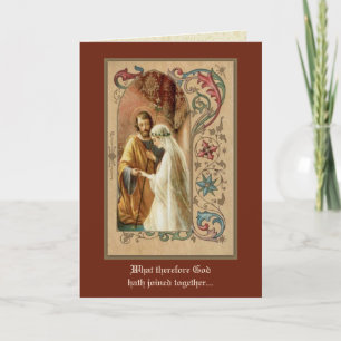 Traditional Catholic Bridal Wedding Invitation