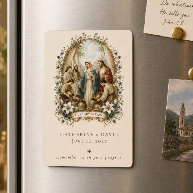 Traditional Catholic Cana Wedding Keepsake Magnet (Creator Uploaded)
